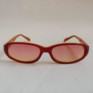 (NWT) Vintage 90's Plastic Rectangle Fashion Sunglasses (2 Tone Brown)